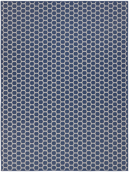 Nourison Home Twist Reversible TWS01 Navy Contemporary Loom-woven Rug
