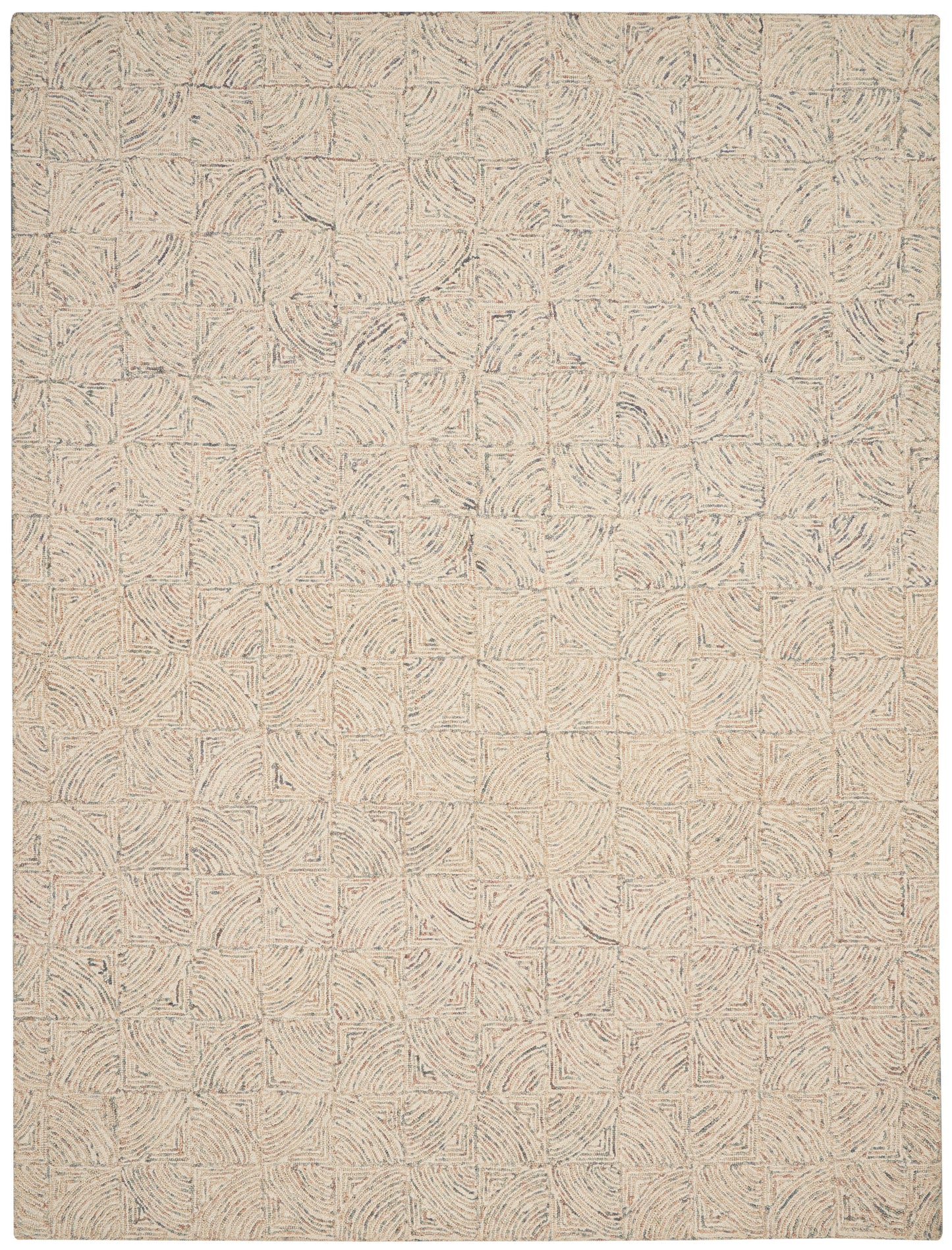 Nourison Home Interlock  Ivory Multi  Contemporary