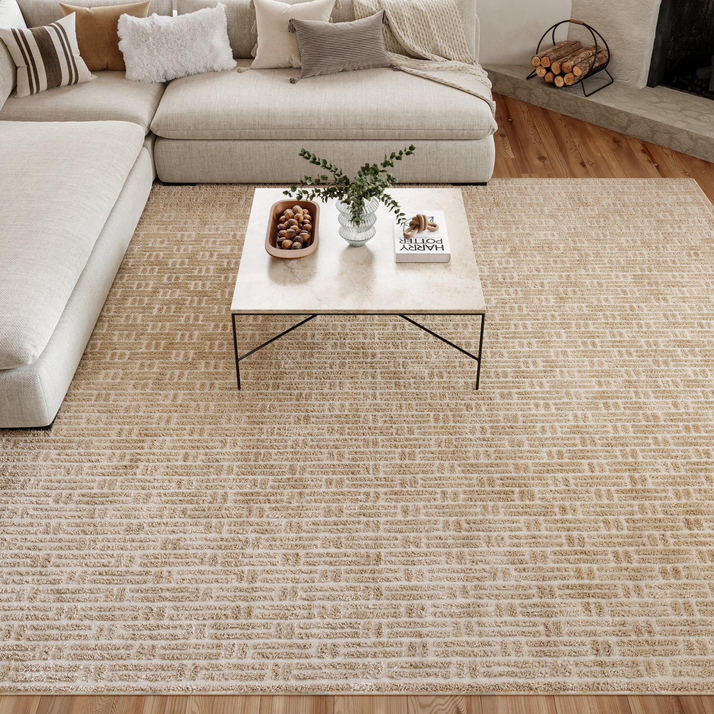Nourison Home Washable Charm  Beige Ivory  Contemporary