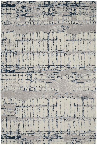 Nourison Home Twilight TWI10 Ivory Navy Contemporary Power-loomed Rug
