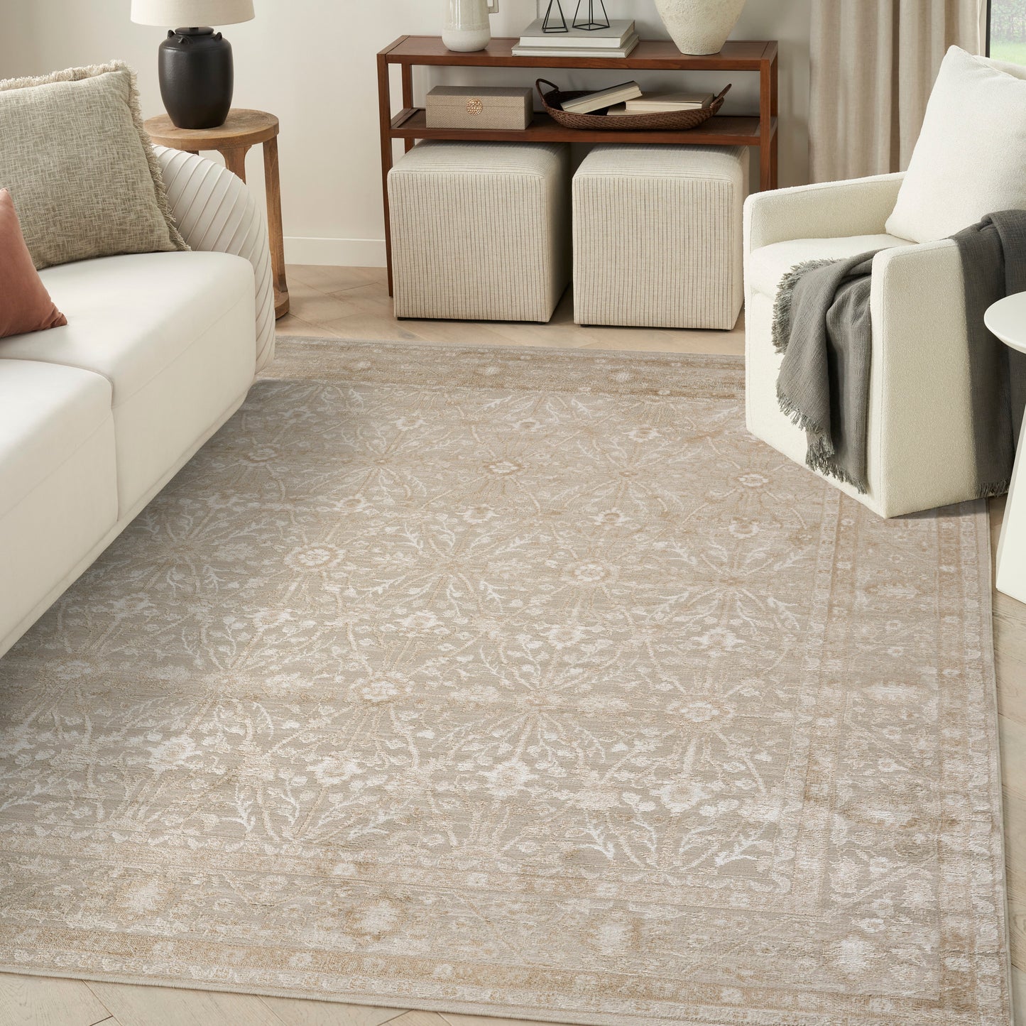 Nourison Home Dekor  Cream Beige  Traditional