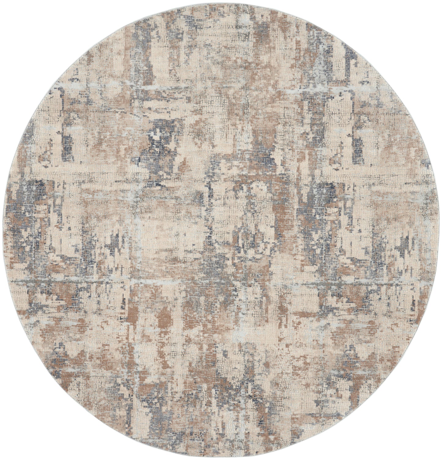 Nourison Home Rustic Textures RUS06 Beige Grey Contemporary Power-loomed Rugs