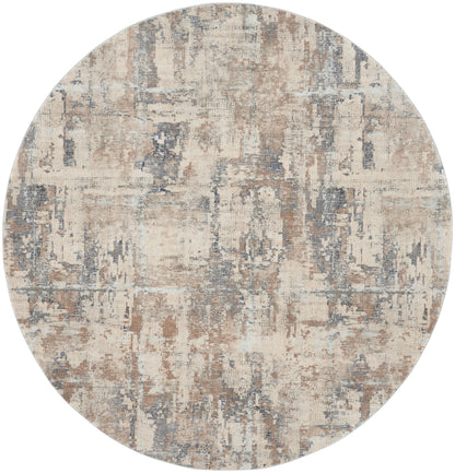 Nourison Home Rustic Textures RUS06 Beige Grey Contemporary Power-loomed Rugs