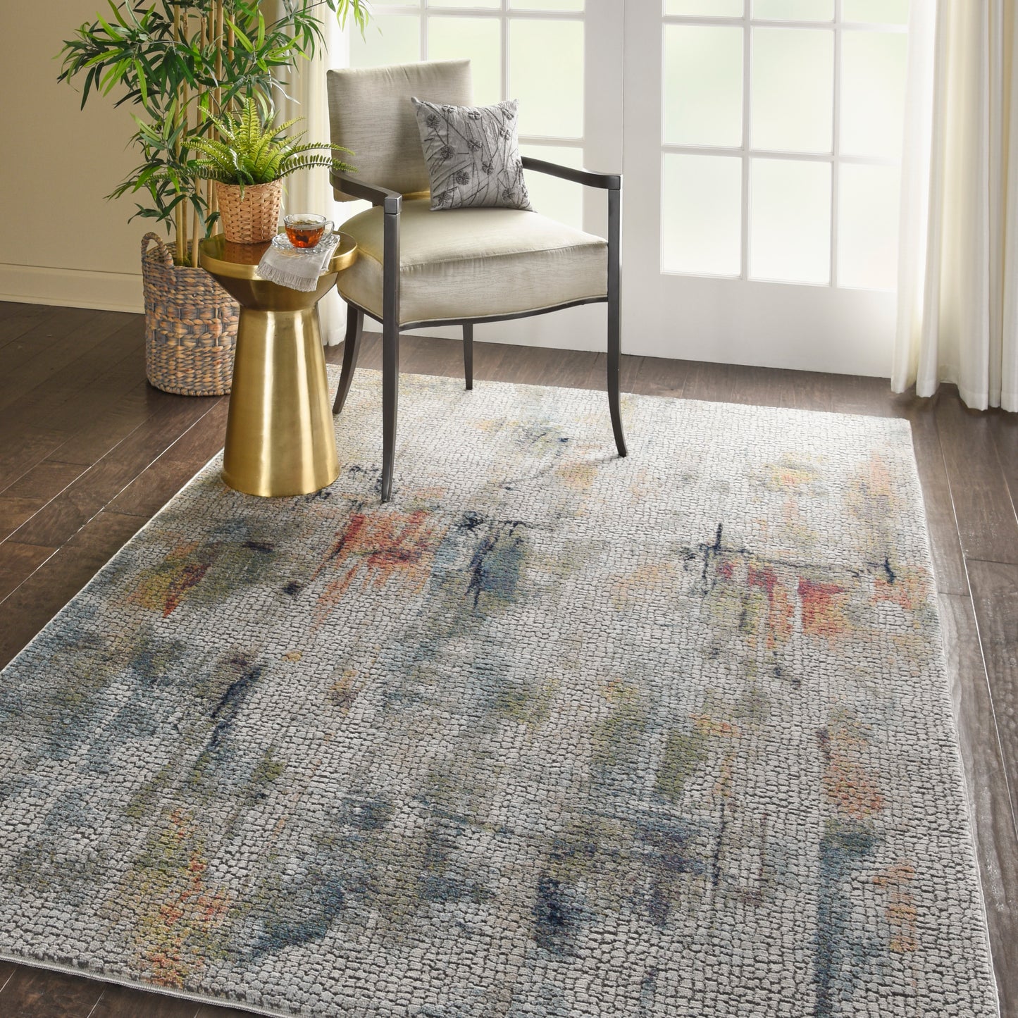 Nourison Home Ankara Global  Ivory Multicolor  Contemporary