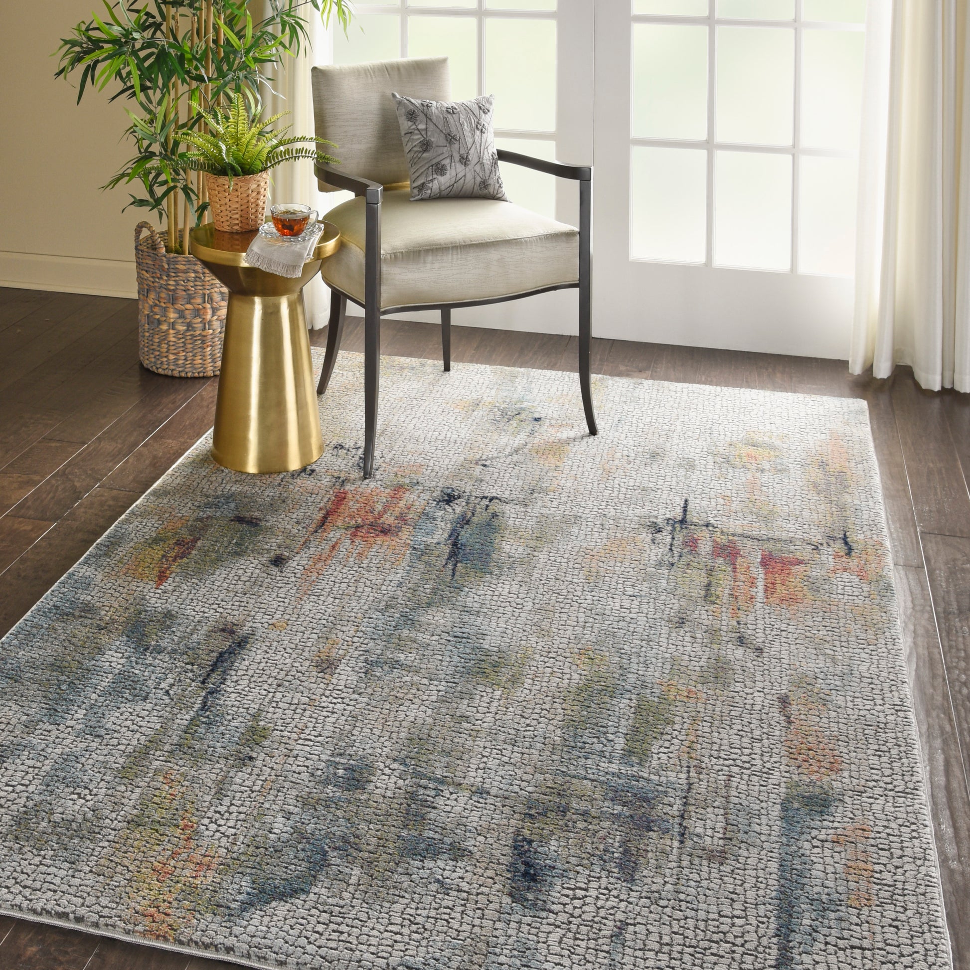 Nourison Home Ankara Global  Ivory Multicolor  Contemporary