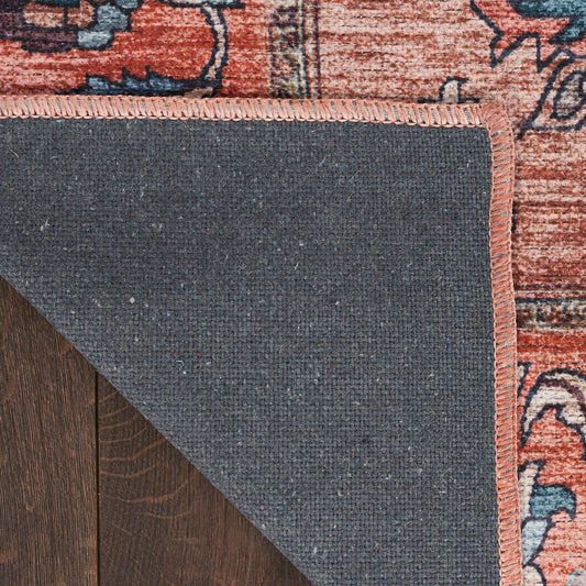 Nourison Home Grand Washables  Rust Multicolor  Traditional