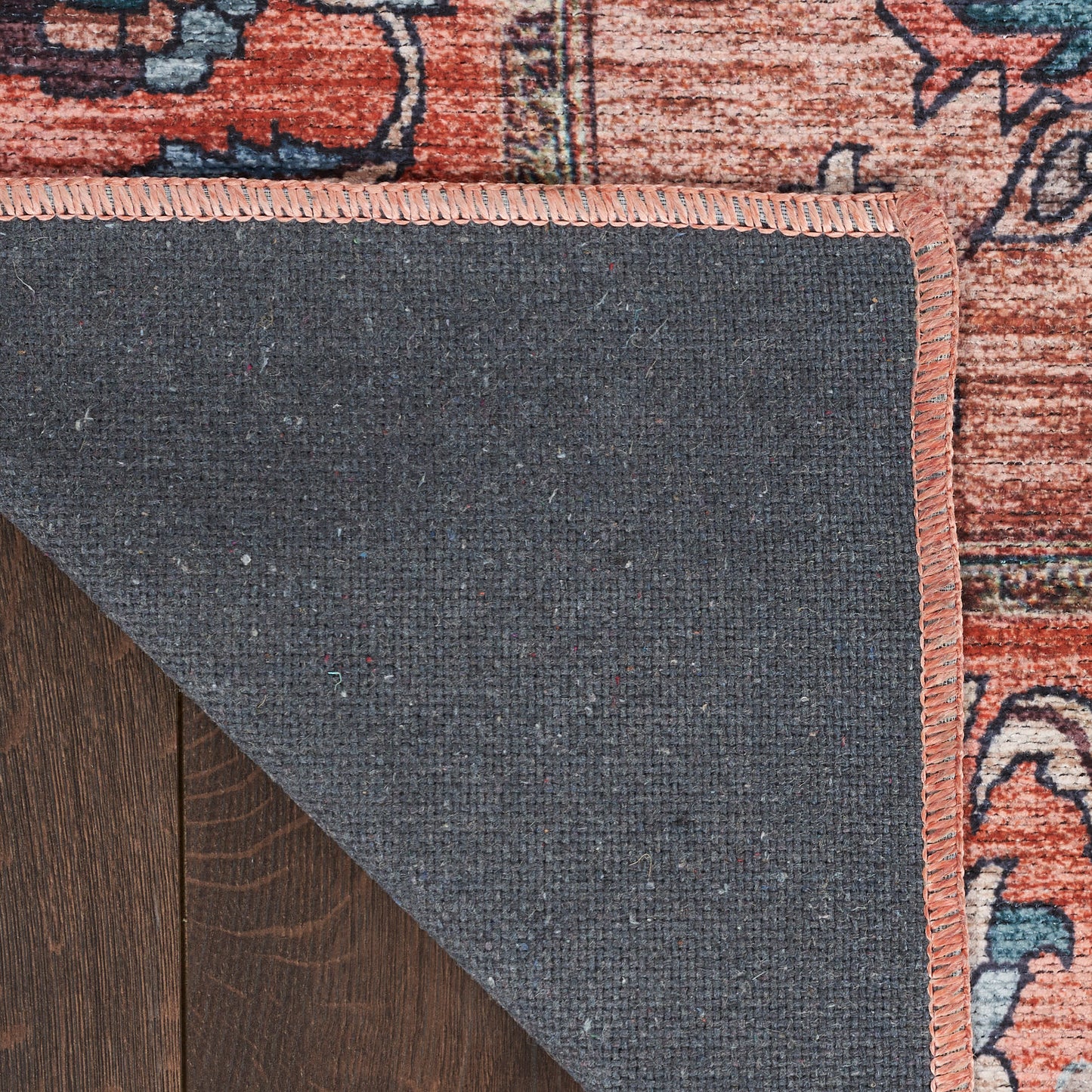 Nourison Home Grand Washables  Rust Multicolor  Traditional