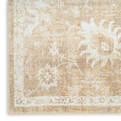 Nourison Home Astra Machine Washable  Ivory Gold  Traditional
