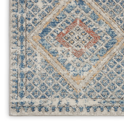 Nourison Home Quarry  Blue Ivory  Contemporary