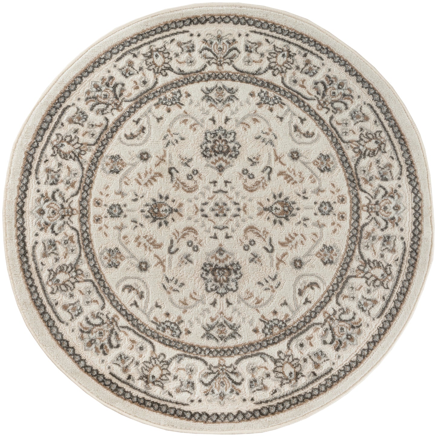 Nourison Home Serenity Home SRH02 Ivory Mocha Traditional Loom-woven Rug