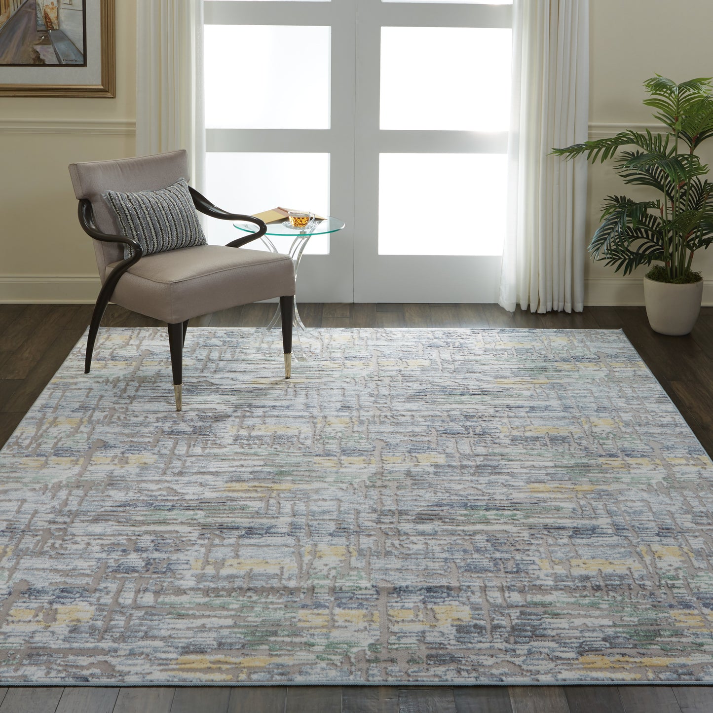 Nourison Home Urban Chic  Grey Multicolor  Contemporary