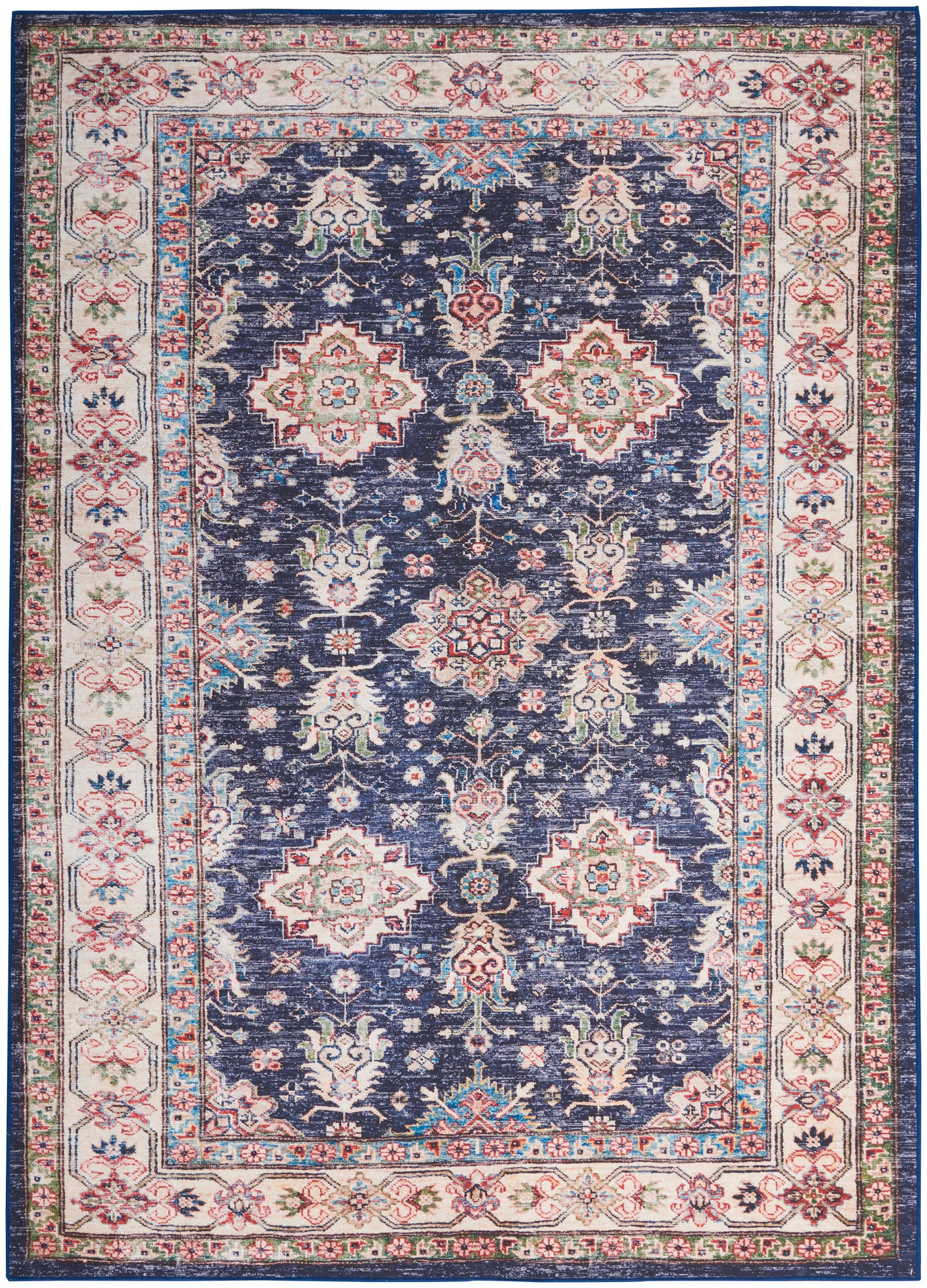 Nourison Home Fulton  Navy  Traditional