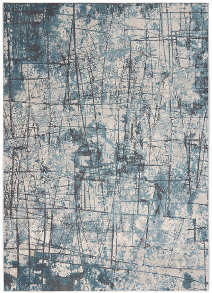Calvin Klein CK970 Vapor CK972 Grey Blue Contemporary Power-loomed Rug