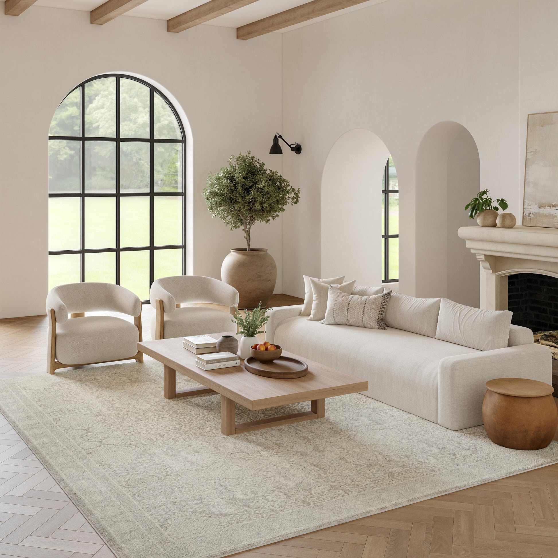 Nourison Home Eco Cycle  Silver Ivory  Traditional