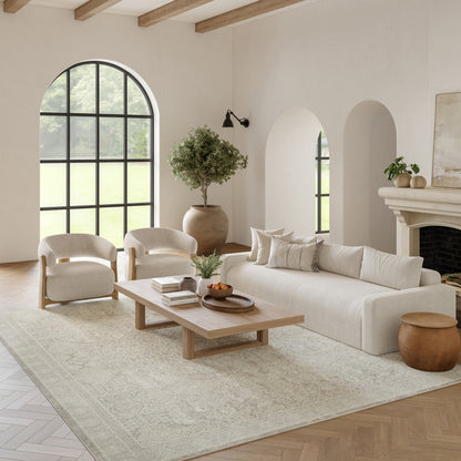 Nourison Home Eco Cycle  Silver Ivory  Traditional