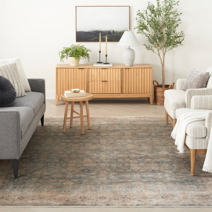 Nourison Home Luxurious  Ivory Blue  Traditional