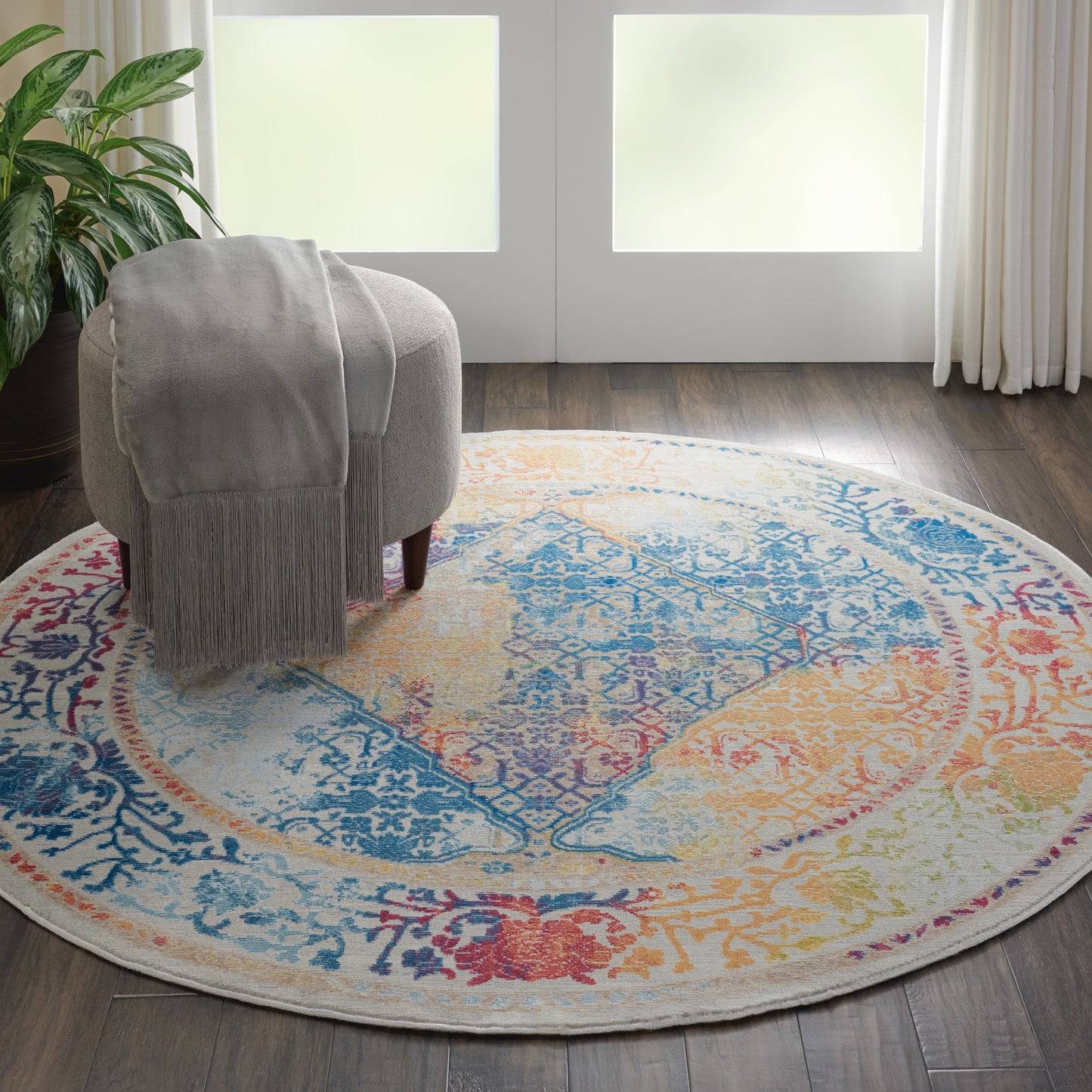 Nourison Home Ankara Global  Ivory Multicolor  Transitional