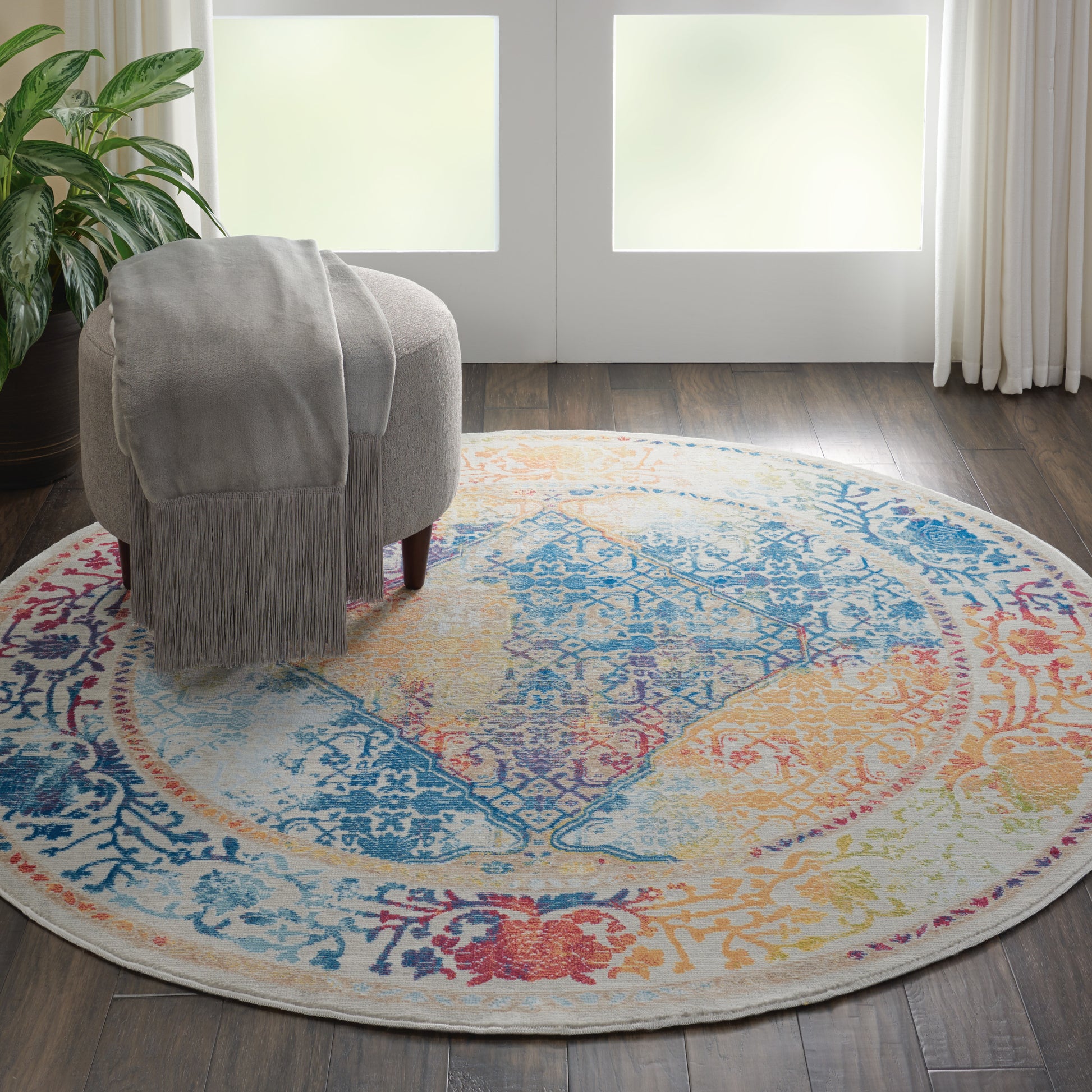 Nourison Home Ankara Global  Ivory Multicolor  Transitional