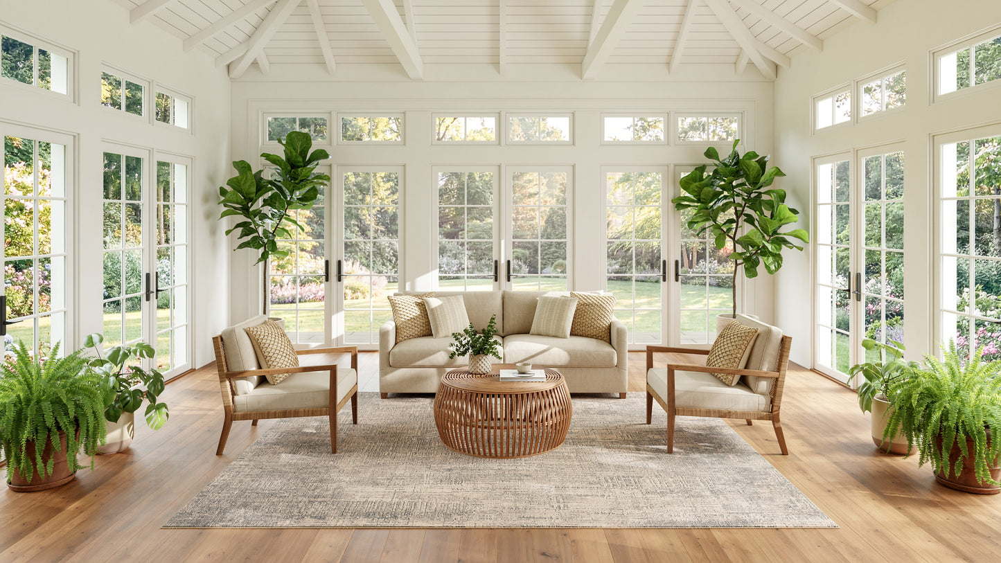 Nourison Home Botanical Washables  Taupe  Contemporary