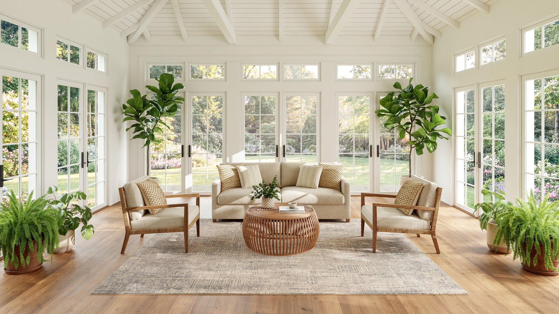 Nourison Home Botanical Washables  Taupe  Contemporary