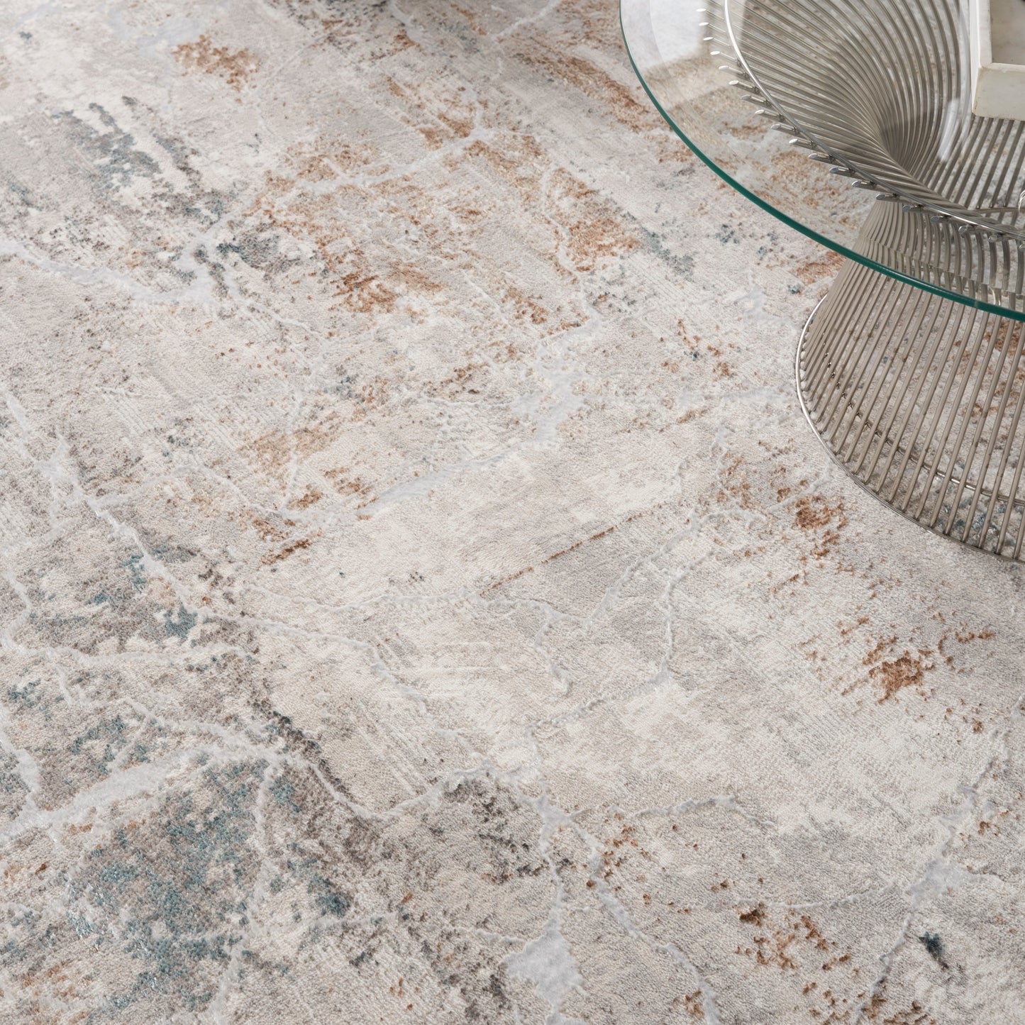 Nourison Home Glitz  Grey Multicolor  Contemporary