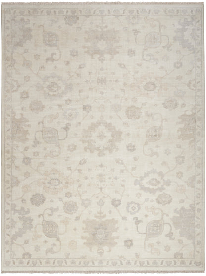 Nourison Home Aldora ALD14 Ivory Grey Traditional Hand Knotted Rug