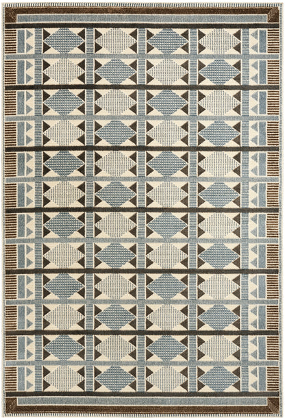 Nourison Home Nordic NRC06 Blue Contemporary Power-loomed Rug