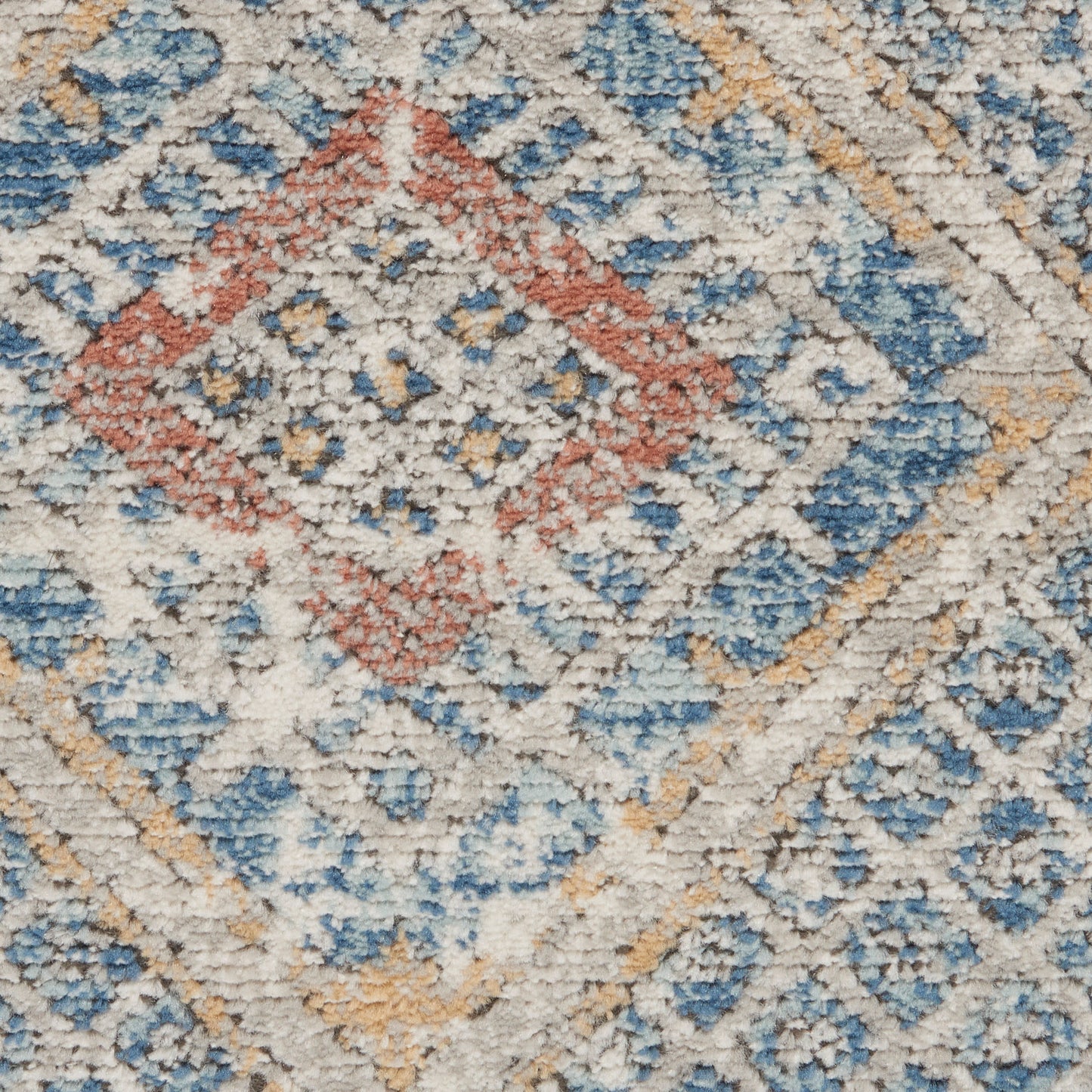 Nourison Home Quarry  Blue Ivory  Contemporary