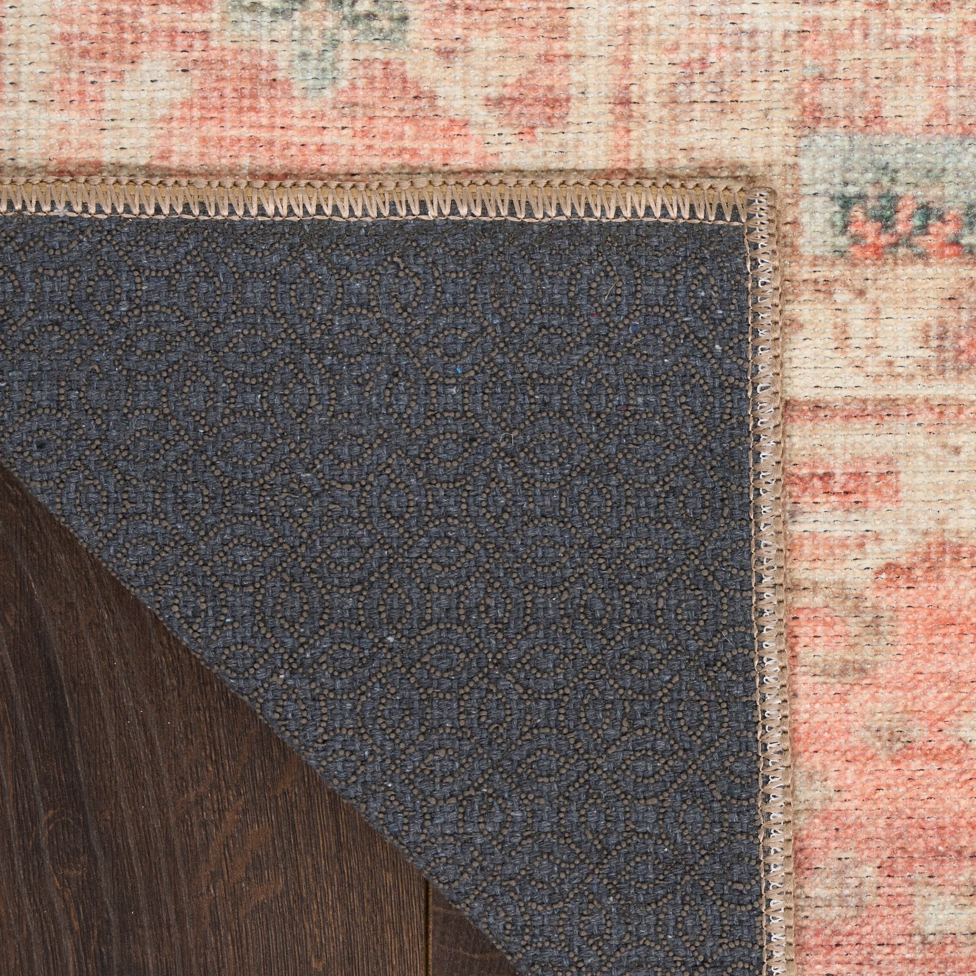 Nourison Home Vintage Washables  Coral Taupe  Traditional