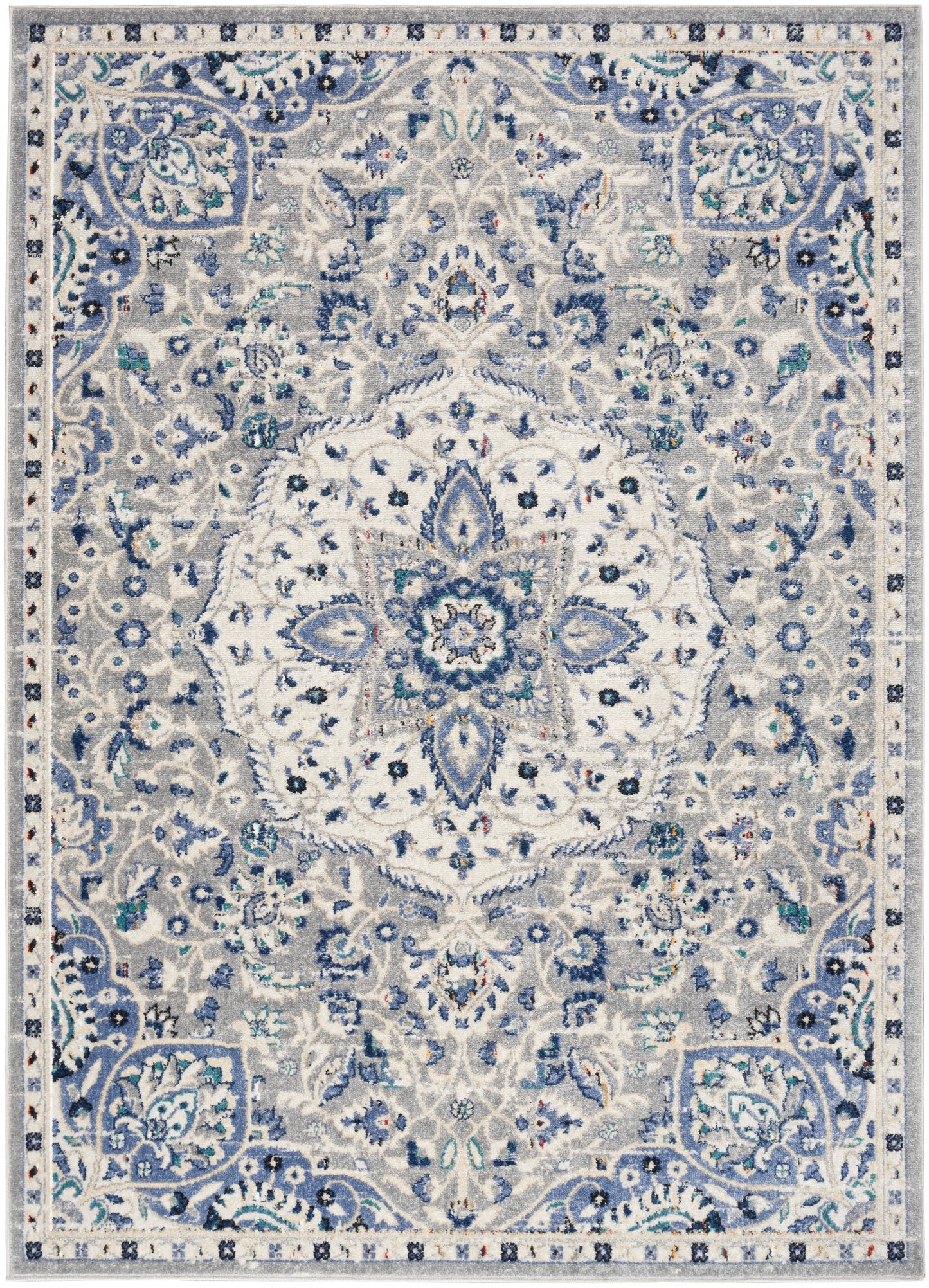 Nourison Home Passion PSN22 Grey Beige Transitional Power-loomed Rugs