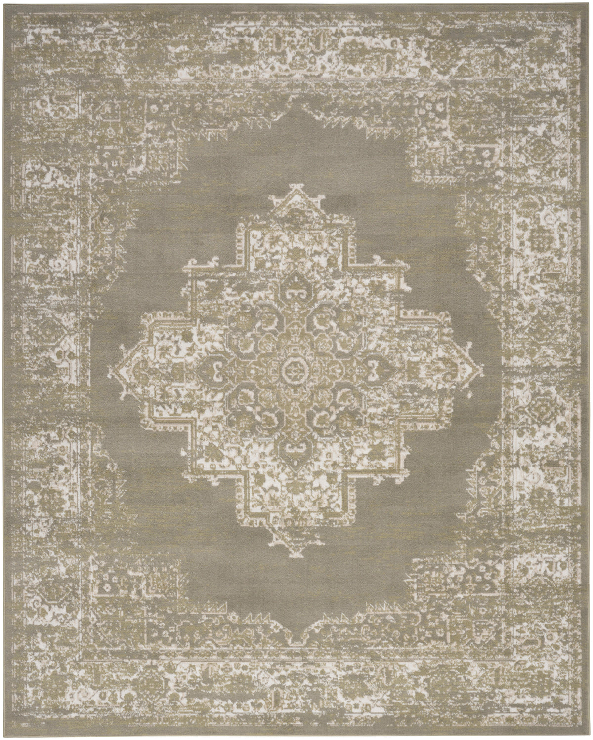 Nourison Home Grafix  Olive  Transitional