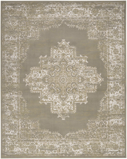 Nourison Home Grafix  Olive  Transitional