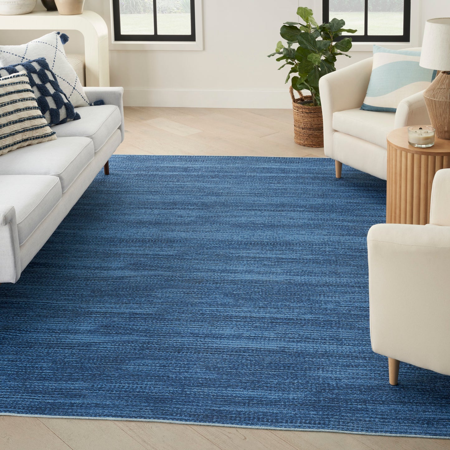 Nourison Home Nourison Washables  Blue  Contemporary