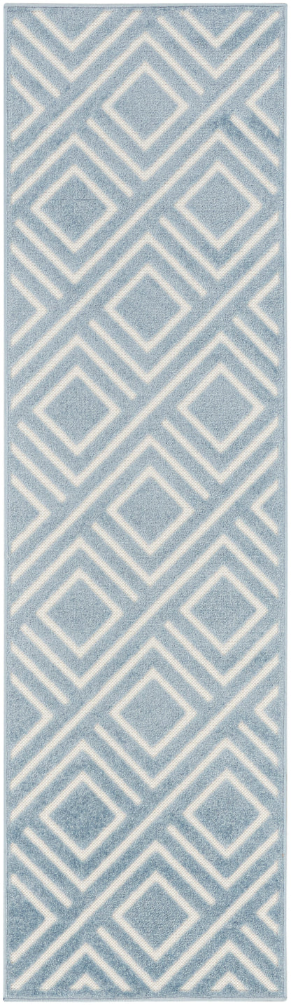 Nourison Home Care Free CAF03 Blue Contemporary Loom-woven Rug