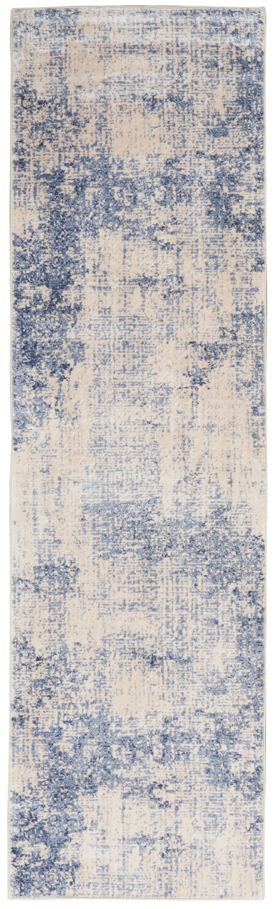 Nourison Home Silky Textures SLY01 Ivory Blue Contemporary Power-loomed Rug
