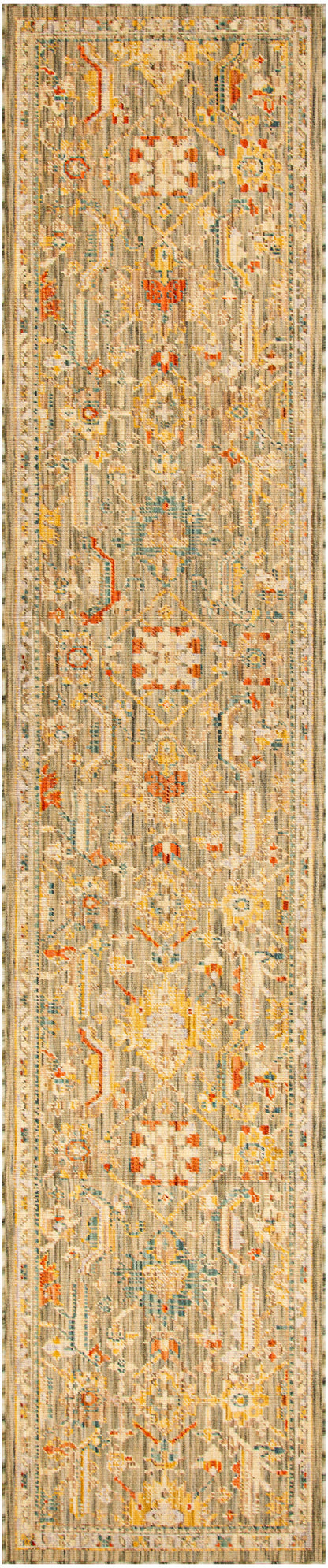 Nourison Home Antique Bloom ANB02 Sage Multicolor Traditional Machine Woven Rug