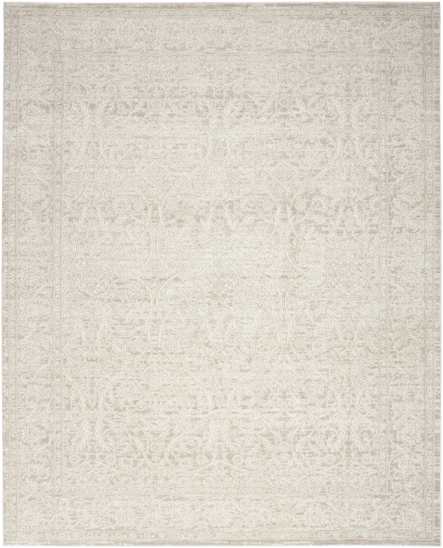 Nourison Home Eco Cycle  Ivory Beige  Traditional