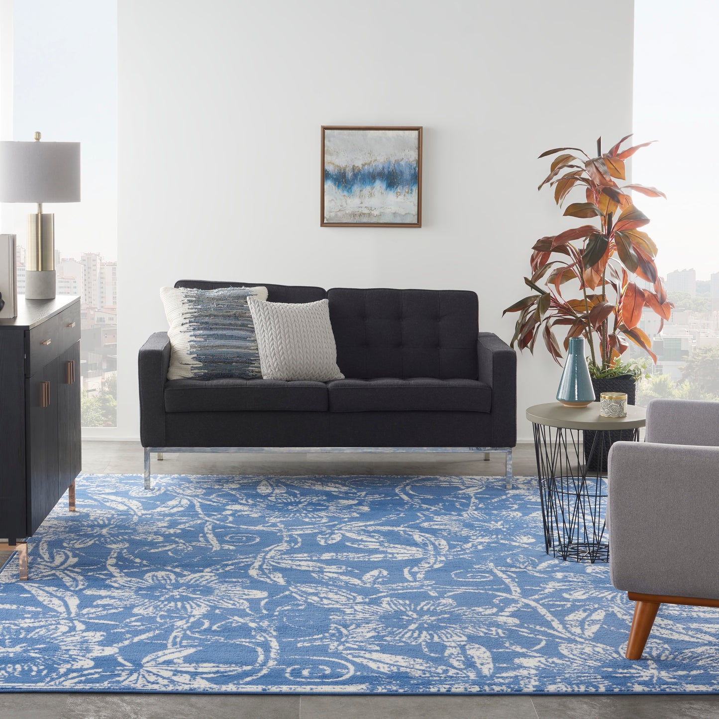 Nourison Home Whimsicle  Blue  Contemporary
