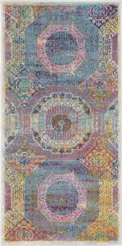 Nourison Home Ankara Global ANR05 Multicolor Transitional Power-loomed Rug