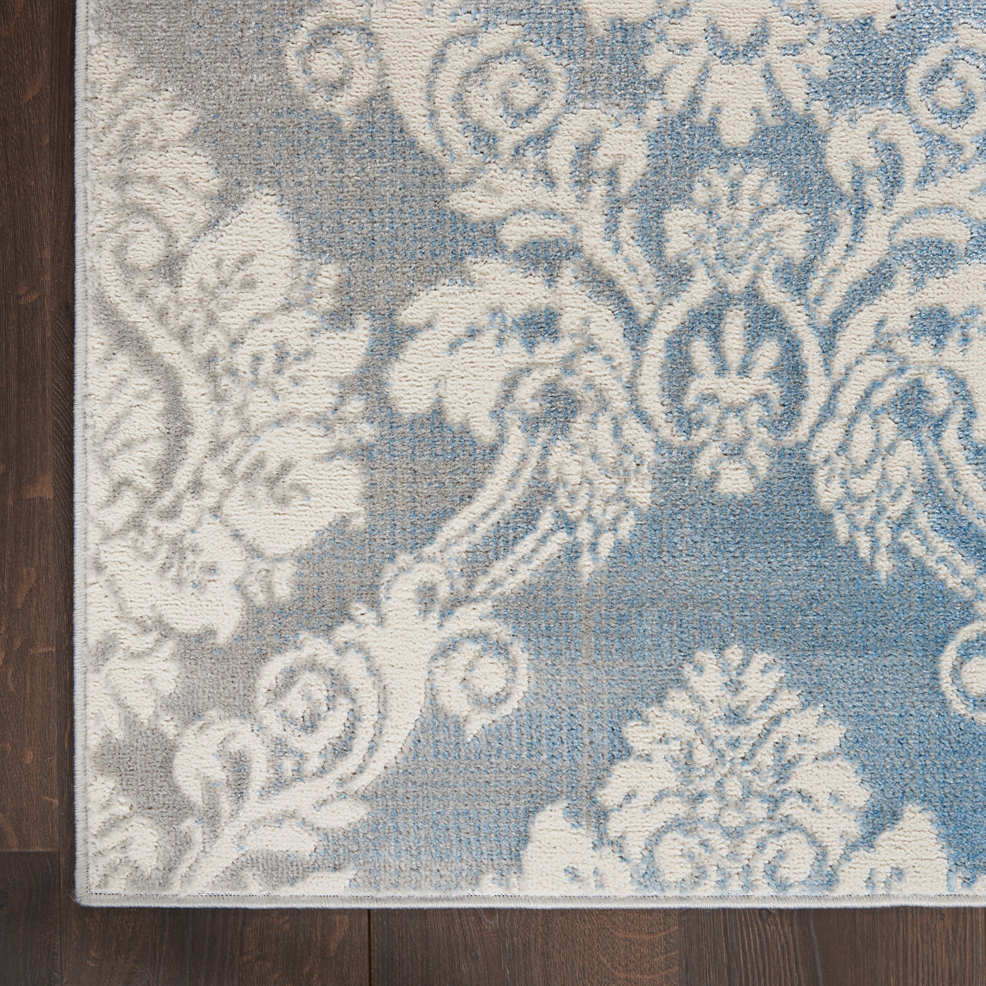 Nourison Home Elation  Ivory Blue  Traditional