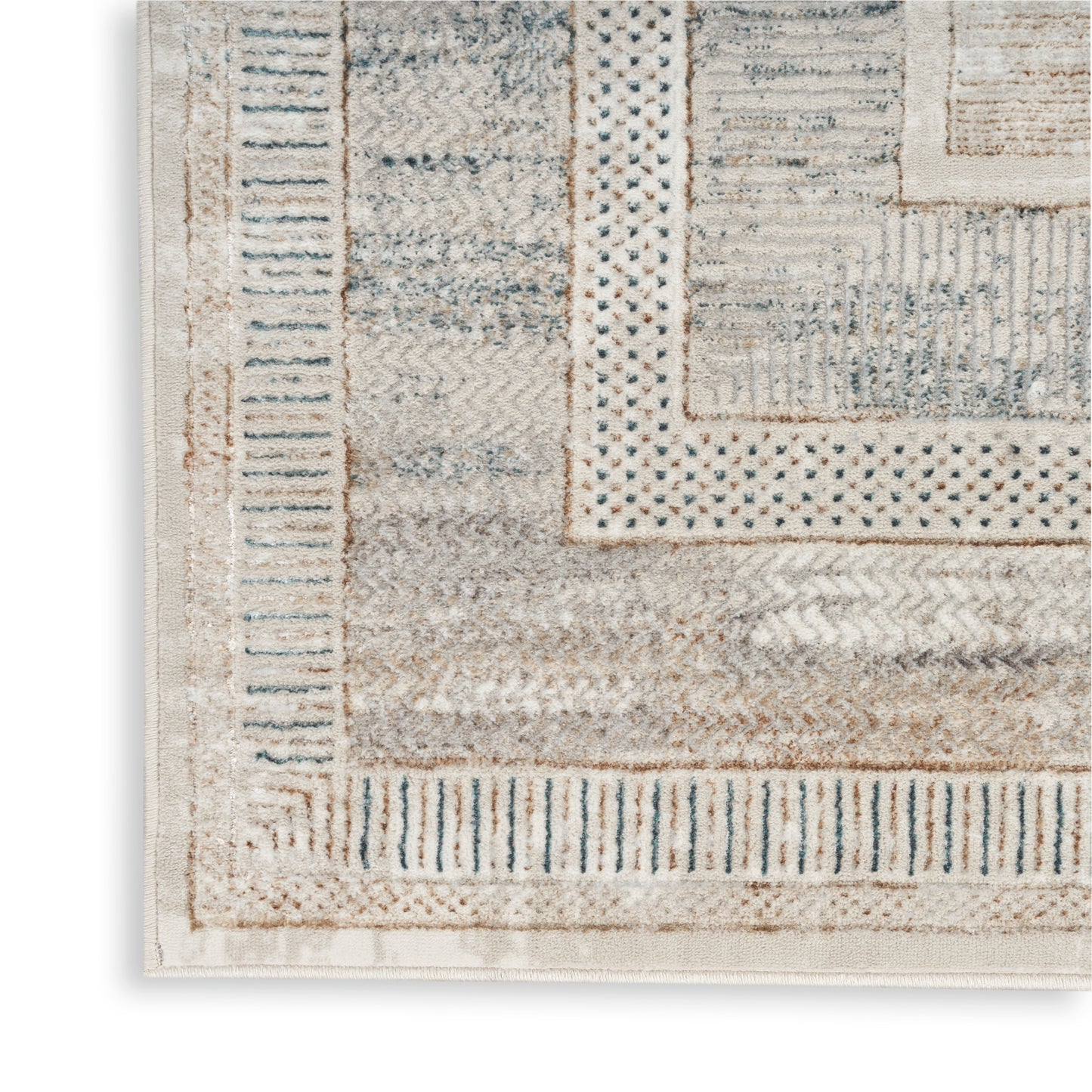 Nourison Home Glitz  Ivory Multicolor  Contemporary