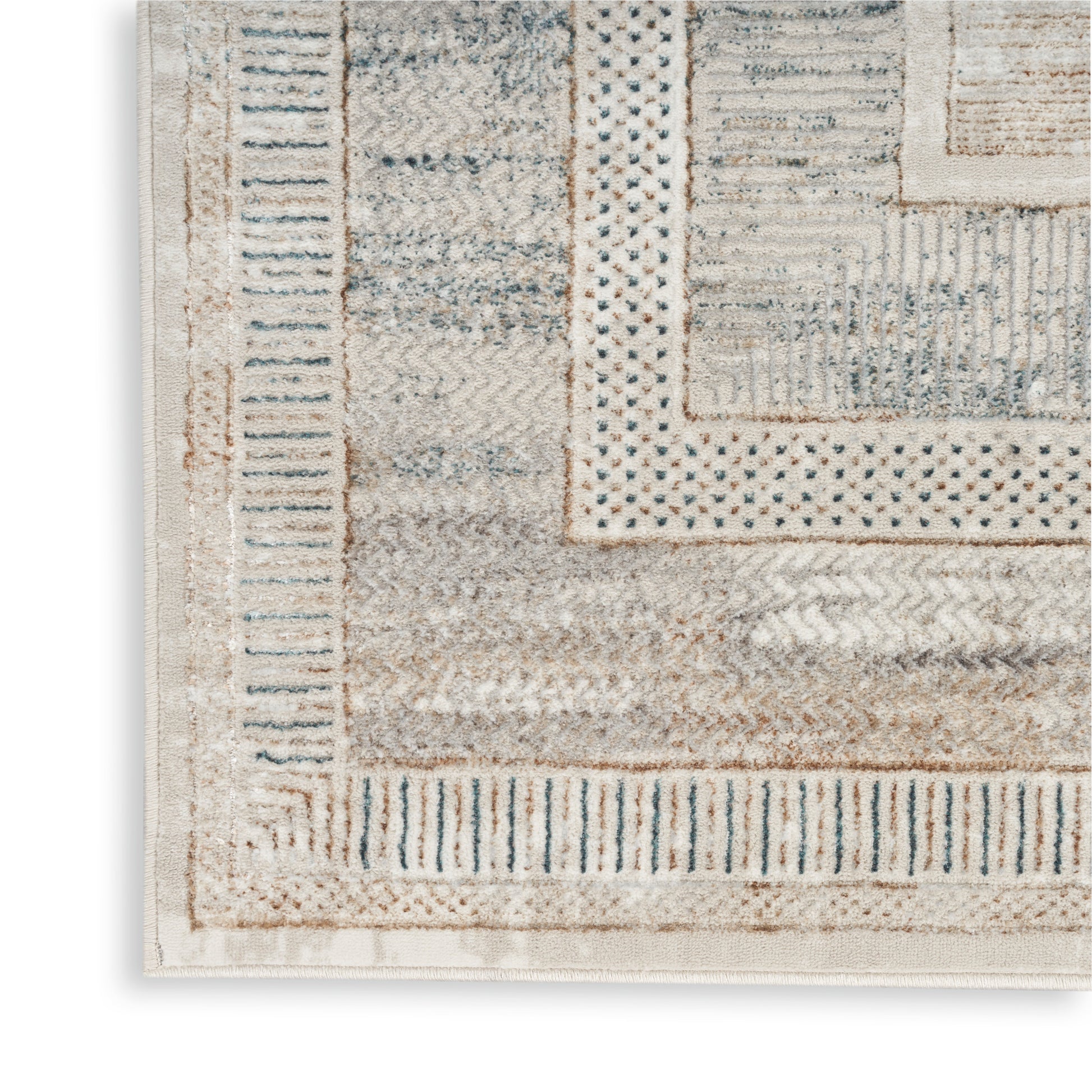 Nourison Home Glitz  Ivory Multicolor  Contemporary