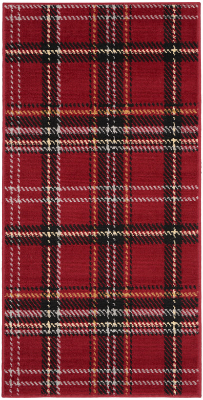 Nourison Home Grafix GRF03 Red Contemporary Power-loomed Rug