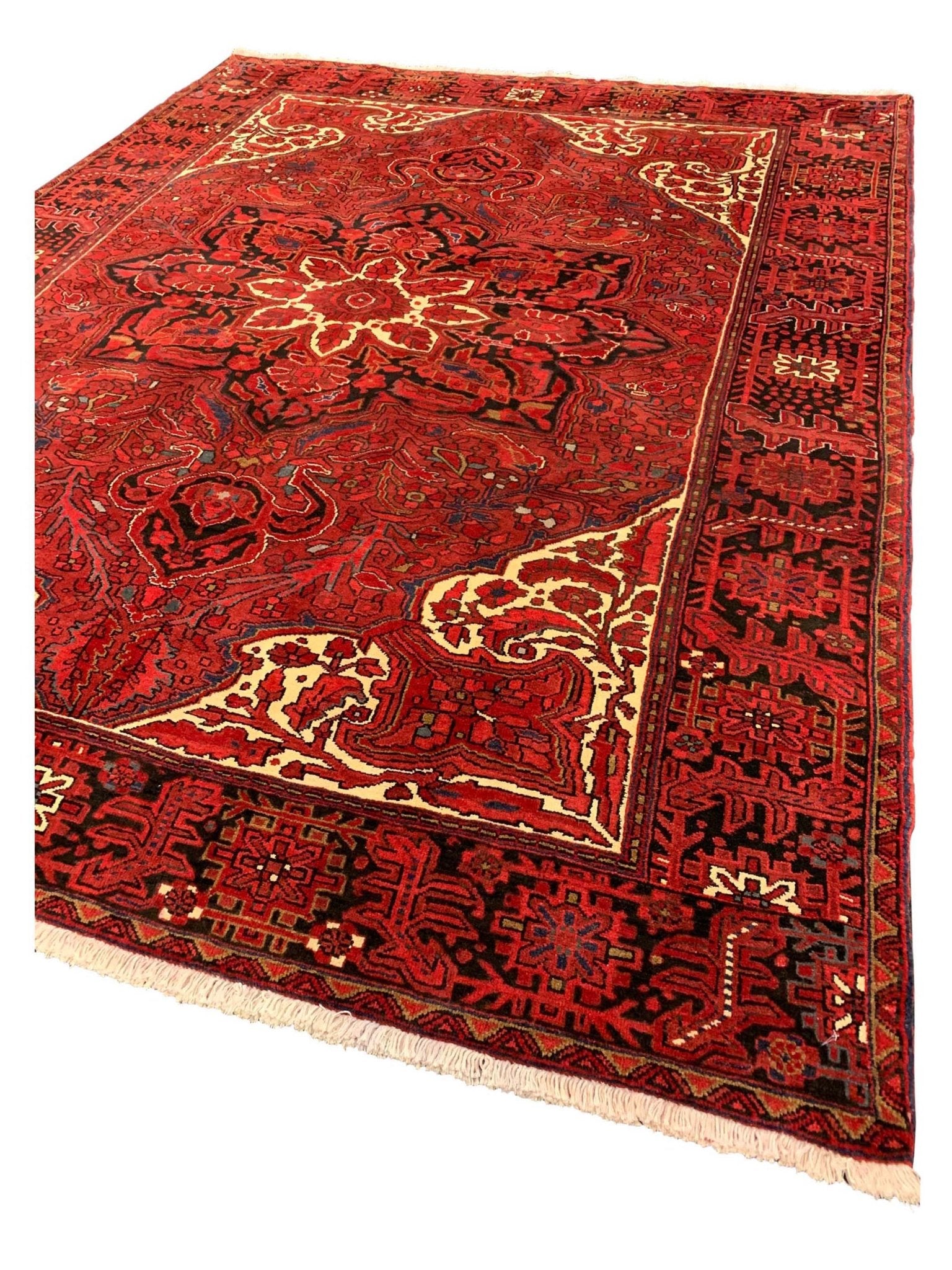 Artisan Persian Traditions Red Charcoal Traditional Knotted Rug - Rugs - Artisan - Atlanta Designer Rugs