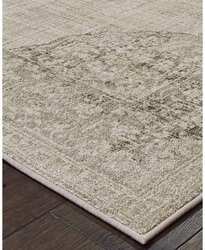 Oriental Weavers RALEIGH 099D5 Ivory Grey Traditional Power-Loomed Rug