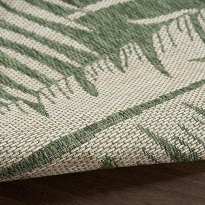 Nourison Home Garden Oasis  Green Ivory  Contemporary