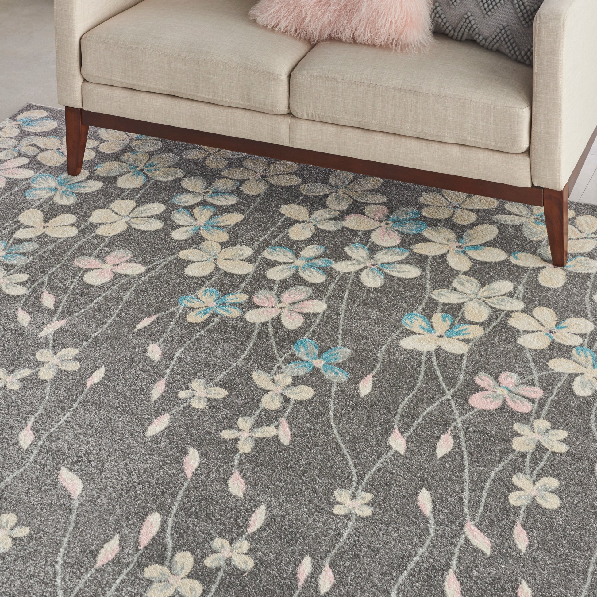 Nourison Home Tranquil  Grey Beige  Contemporary