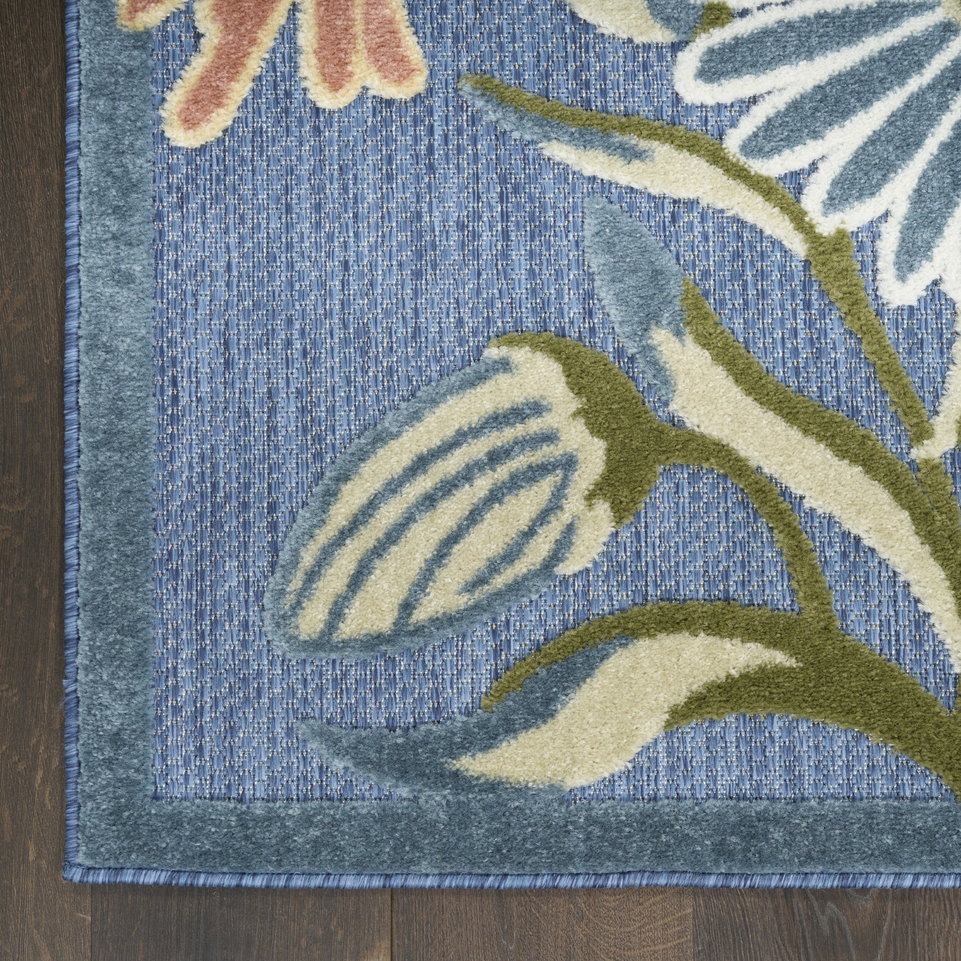 Nourison Home Aloha  Blue Sage  Contemporary
