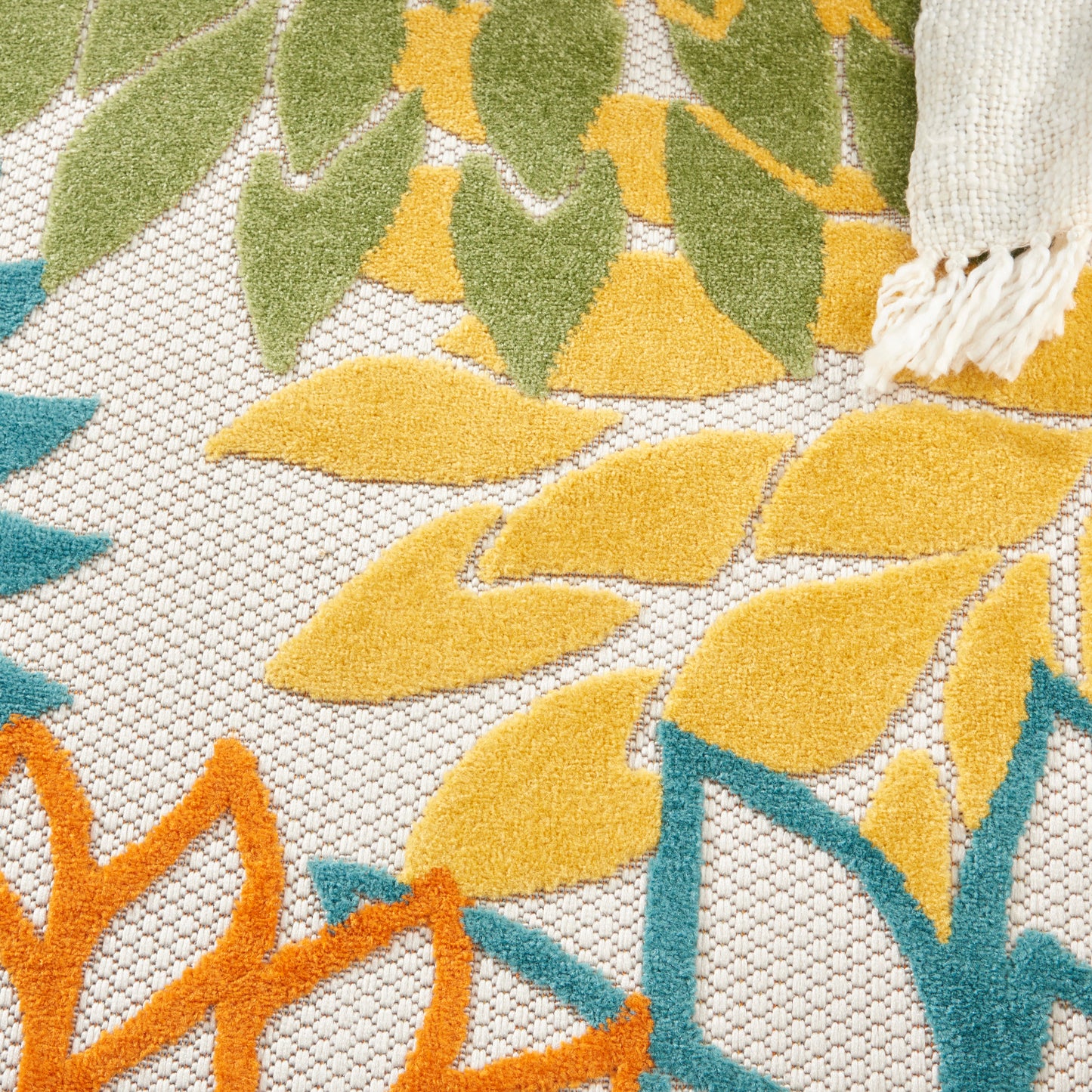Nourison Home Aloha  Turquoise Multicolor  Contemporary