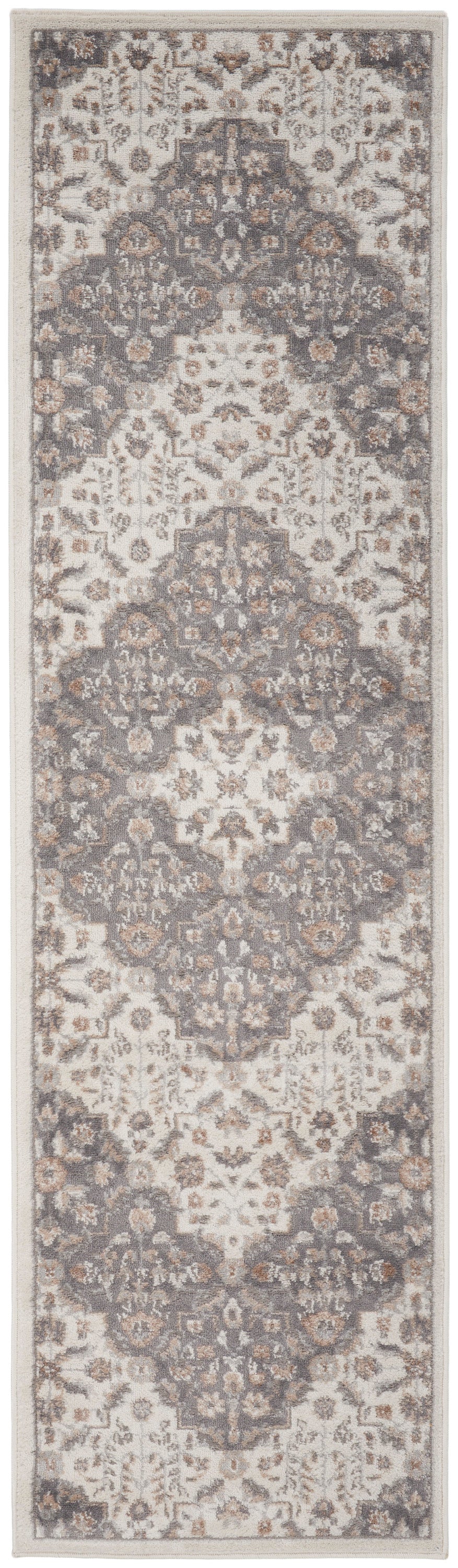 Nourison Home Elation ETN08 Ivory Grey Traditional Power-loomed Rug